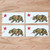 4X Glossy 4 Inches California Bear Red Star Cali State Decal Vinyl Sticker Car Laptop Window