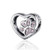 BAMOER Love Heart Dog Paw Footprints Bead Charm 925 Sterling Silver Heart Charms for DIY Snake Chain Bracelet Women
