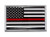 Firefighter Thin Red Line Flag Chrome Auto Emblem
