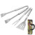 UNIQEE BBQ Spatula Fork Tong Barbecue Set Grilling Tool Stainless Steel Tool for Barbecue with Storage Case (BBQ Spatula Fork Tong)