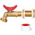 WADEO Rain Barrel Spigot Brass Rain Barrel Quarter Turn Ball Valve Spigot with Bulkhead Fitting