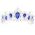Baroque Crown Women Luxurious Crystal Rhinestone Bridal Tiara Princess Headpieces Girls Bridal Bride Tiara Princess Birthday Wedding Pageant Party with Combs Blue Silver Baroque Crown Women Luxurious Crystal Rhinestone Bridal Tiara Princess Headpieces Girls Bridal Bride Tiara Princess Birthday Wedding Pageant Party with Combs Blue Silver