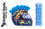 Helmet Hawks Motorcycle Helmet Mohawk wSticky Hook and Loop Fastener Adhesive  Fluorescent Neon Blue