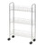 Household Essentials 7011 Slim Line 3-Tier Metal Storage Cart | Satin Silver