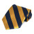 TieMart Navy Blue and Gold Bar Striped Tie