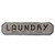 NIKKY HOME Vintage Metal Wall Plaque Sign for Laundry Room 20 Inches Grey