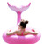 Jasonwell Giant Inflatable Mermaid Tail Pool Float with Fast Valves Summer Beach Swimming Pool Party Lounge Raft Decorations Toys for Adults Kids Pink