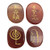 favoramulet 4pcs Carnelian Engraved Chakra Palm Stone Healing Crystal Tumbled Polished Worry Pocket Stones Reiki Balancing 09 x 07