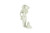 Hampton Nautical Cast Iron Mermaid Hook 6 Whitewashed