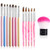 Kalolary 13PCS Uv Gel Nail Brush Nail Art Tips Builder Brush Poly Extension Gel Brush Nail Painting Brush Nail Art Dust Remover Brushes Powder for Nail Salon Home Use Gift for Women Girl