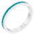 Kate Bissett Stylish Birthstone Stackables Swarovski Crystal Turquoise September Size 6