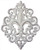 Lulu Decor Cast Iron Fleur De Lis Decoration Plaque White Plaque