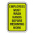 SmartSign Employees Must Wash Hands Reflective  080 Aluminum 18x24 Covid Sign