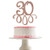 Rose Gold Glittery 30 Cake Topper 30th Birthday Party Decorations30th Birthday Party Cake Decor30th Anniversary Party Cake Decor?Double Sided Glitter?
