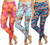 ToBeInStyle Womens 3 Pack Cotton Blend Print Leggings  Assorted  OS