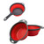 Kitchen Foldable Silicone Strainers-Strainer Set with Handles-3pack Space-Saver Folding Strainers Colande-Collapsible Colanders- Vegetables Fruit Kitchen Tool