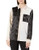 Calvin Klein Womens Colorblock Blouse with Pocket WhiteBlush Combo XLarge