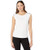 Calvin Klein Sleeveless Top with Buttons on Shoulder Soft White LG US 12