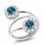 Gem Stone King London Blue Topaz 925 Sterling Silver Womens Ring 170 Cttw Round Gemstone Birthstone Size 7