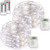 HM MH 2 Pack 20 Feet 60 Cold White Led Fairy Lights Battery Operated with Remote Control Timer Waterproof Silver Copper Wire Twinkle String Lights for Party Bedroom Wedding Christmas Decorations