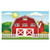 Funnytree 5x3ft Cartoon Red Farm Animals Party Backdrop Children Birthday Background for Photography Decorations Photobooth Banner Photo Studio Props