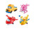 Super Wings US720040D Transforming Toy Figures, Poppa Wheel, Dizzy, Jett, & Donnie, 2'' Scale