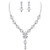 EVER FAITH Ivory Color Simulated Pearl Austrian Crystal Wedding Flower Necklace Earrings Set Clear EVER FAITH Ivory Color Simulated Pearl Austrian Crystal Wedding Flower Necklace Earrings Set Clear