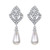 EVER FAITH Austrian Crystal Ivory Color Simulated Pearl Wedding Flower Pierced Earrings Clear SilverTone EVER FAITH Austrian Crystal Ivory Color Simulated Pearl Wedding Flower Pierced Earrings Clear SilverTone