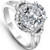 EVER FAITH 925 Sterling Silver Vintage Style Oval Cubic Zirconia Engagement Ring Clear  Size 7