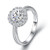 EVER FAITH Womens 925 Sterling Silver CZ Round Cut Halo Bridal Engagement Ring Clear Size 9