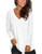NSQTBA Womens Tunic Tops White Long Sleeve Shirt V Neck Basic Tees S NSQTBA Womens Tunic Tops White Long Sleeve Shirt V Neck Basic Tees S