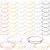 60 Pcs Expandable Bangle Adjustable Wire Blank Bracelets Topbuti Assorted Color Shiny Metal Bracelets Bangles for Women DIY Jewelry Making Valentines Day Thanksgiving Christmas Halloween Gift
