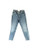 Free People Womens High Rise Skinny Ankle Jeans 28 DarkBlue Stella Rip and Repair Button Fly