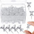 100 Pieces Giant Push Pins 1 Inch Standard Thumb Tacks Steel Point and Plastic Head Push Pins for Cork Board Clear