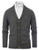 PJ PAUL JONES Mens Knitted Shawl Collar Toggel Wood Buttons Cardigan Sweater Dark Grey S