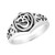 AeraVida Spiritual Om or Aum Symbol with Filigree Accents 925 Sterling Silver Ring 8