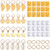 NAISIER 80 Pieces Gold Hair Jewelry Rings Aluminum Hair Accessories Hair Rings and Cuffs Decorations Pendants for Passion Twist Crochet Braiding Hair
