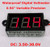 SMAKN® 2 Wire RED Dc 3.5-30v Waterproof Automatic adjustment LED Panel Digital Display Voltage Meter Voltmeter