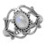 Silvershake Natural Moonstone 925 Sterling Silver Victorian Style Rope Ring Size 10