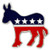 PinMart Democratic Donkey Patriotic Political Lapel Pin
