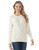 PrettyGuide Womens Sweater Crewneck Cable Knit Long Sleeve Pullover Tops S Ivory