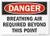 SmartSign Danger  Breathing Air Required Beyond This Point Label  10 x 14 Laminated Vinyl