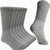 Debra Weitzner NonBinding Loose Fit Sock  NonSlip Diabetic Socks for Men and Women  Crew 6Pk Grey