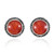 Boho Round Button Reconstructed Red Coral Glow 925 Sterling Silver Stud Earrings Boho Round Button Reconstructed Red Coral Glow 925 Sterling Silver Stud Earrings