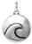 Raposa Elegance Sterling Silver Wave in a Circle Charm Approximately 18 mm x 125 mm