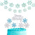 9 Pieces Snowflake Happy Birthday Banners Winter Wonderland Snow Princess Themed Birthday Banner Cake Topper Snowflake Decoration Toppers for Girls Snow Frozen Theme Party Christmas Birthday Party