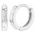 925 Sterling Silver Clear CZ Small Hoop Huggie Girls Earrings 039