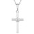 925 Sterling Silver Clear CZ Flower Religious Cross Pendant Necklace Girls Kids 16 925 Sterling Silver Clear CZ Flower Religious Cross Pendant Necklace Girls Kids 16