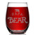Shop4Ever Papa Bear Laser Engraved Stemless Wine Glass