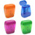 SUMAJU 4 pcs Pencil Sharpener Dual Holes Sharpener with Lid for Kids Colored Plastic Manual Pencil Sharpeners for Office Home Supply